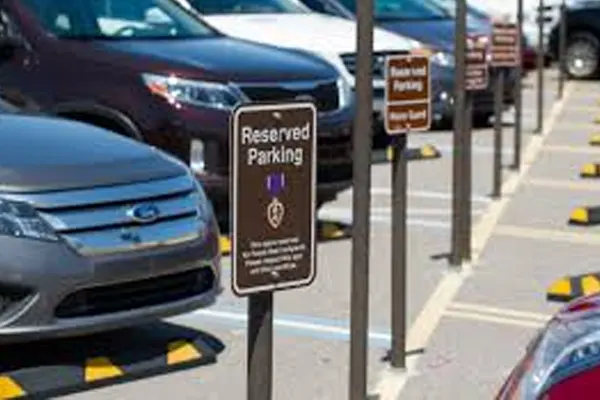 Dedicated parking spaces